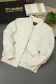 Comfy Cozy Rib Style Imported Light Weight Jacket In Off White