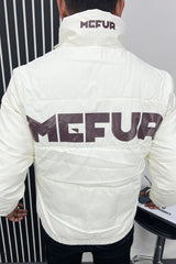 Mfur Winter Breeze Quilted Padded Imported Puffer Jacket In Off White