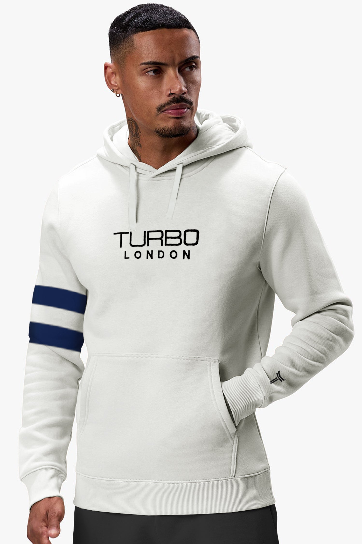 Turbo Elbow Panel Stripe Fleece Hoodie