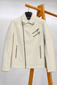 Men's Asymmetrical Zipper Imported Leather Jacket