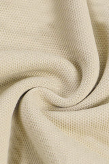 Turbo Pique Textured Double Plate SlimFit Trouser In Off White