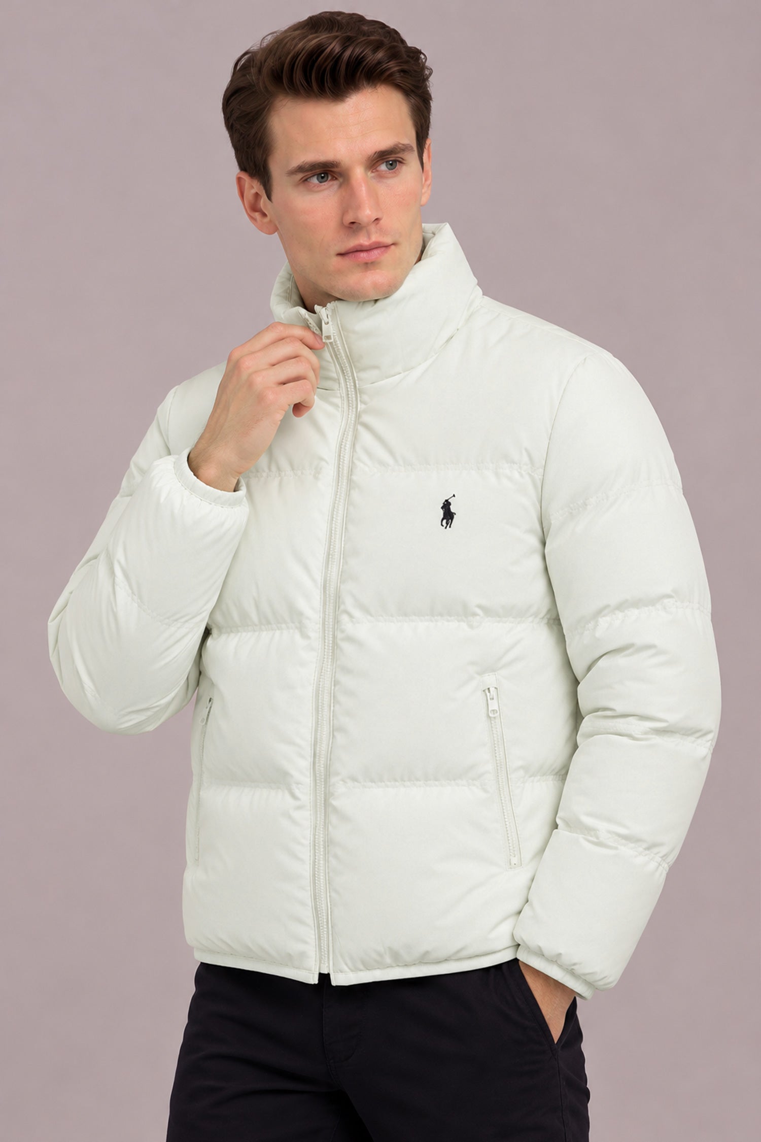 Polo Zipper Water Repellent Imported Puffer Jacket