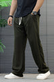 Turbo Drawstring Loose Bottom Trouser In Olive Green