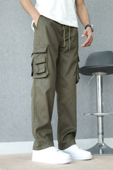 Turbo Hypemode Imp Cotton Cargo Trouser In Olive Green