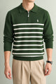 Polo Pony Classy Striped Half-Zip Imported Men's Jumper Sweater