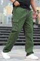Turbo Essential Side Pockets Cargo Trouser In Olive Green
