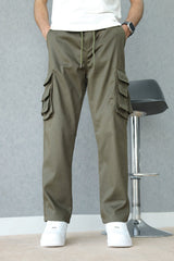 Turbo Hypemode Imp Cotton Cargo Trouser In Olive Green