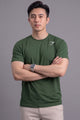 Gym Shrk Strength Arrival Dry-Fit Tee In Olive Green
