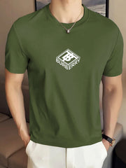 Brbrry Classic Monogram & Logo Tape Crew Neck Tee