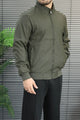 Turbo Transitional Fall Imported Leather Jacket In Olive Green
