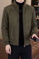 Turbo x Polo Pony Mock-Neck Zipper Imported Men's Big Size Wool Jacket In Olive Green