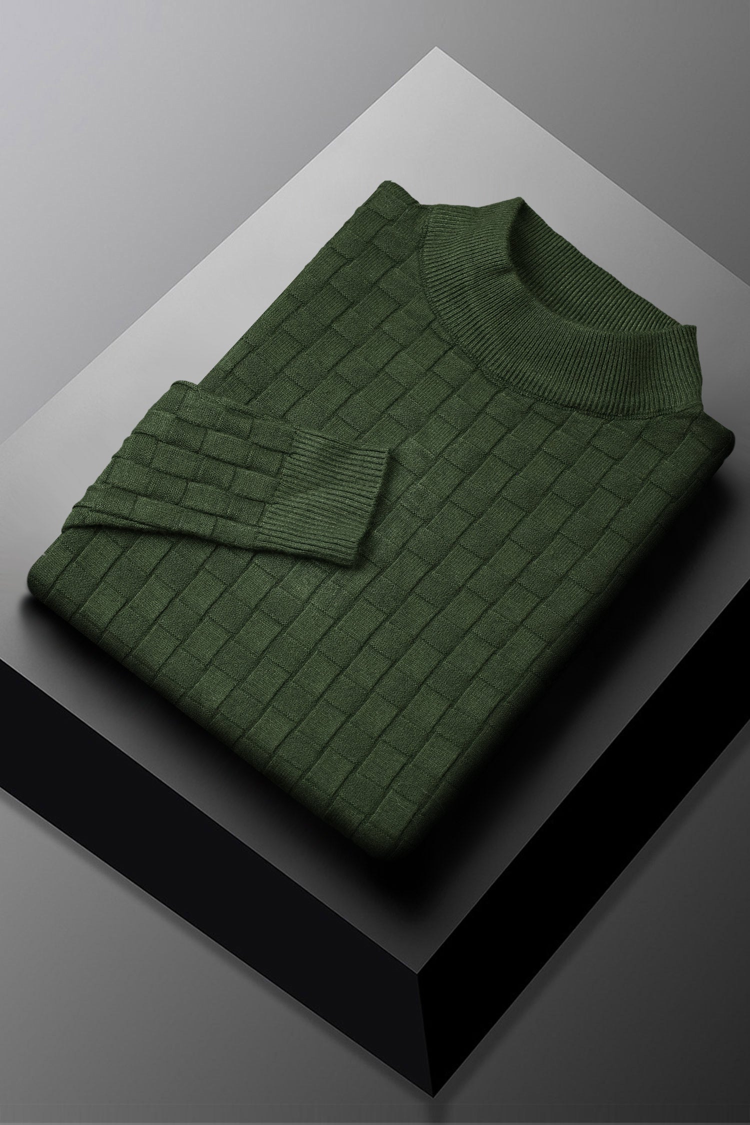 Pullover Waffle Crew-Neck Imported Men's Sweater