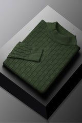 Pullover Waffle Crew-Neck Imported Men's Sweater