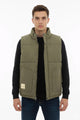 Lining Style Imported Men's Gilet In Olive Green