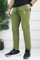 Turbo 'TRB Club' Side Striped Men's Dry-Fit Trouser In Olive Green