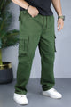 Turbo Essential Side Pockets Cargo Trouser In Olive Green