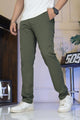 Turbo Axis Intelli-Drape Refined Fit Twil Cotton Pent In Olive Green