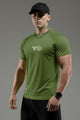Turbo 'Action-Ready' Graphic Mesh Dry-Fit Tee In Olive Green