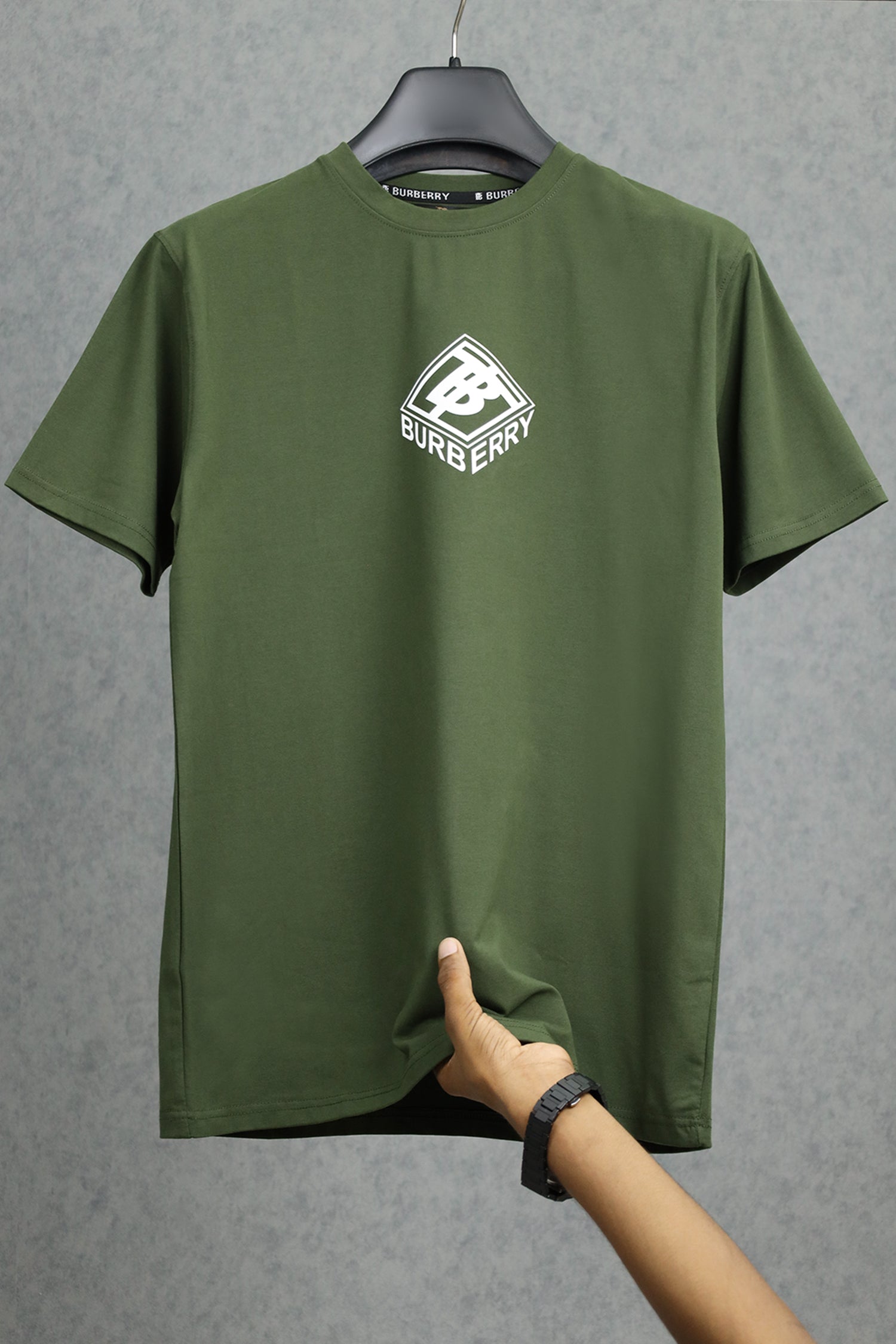 Brbrry Classic Monogram & Logo Tape Crew Neck Tee