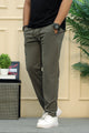 Gcci Casual Lightweight Imported Slim-Fit Trouser In Olive Brown