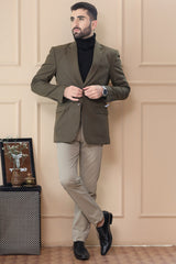 Classic Rich Cross Textured Pattern Men Blazer