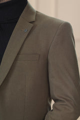 Classic Rich Cross Textured Pattern Men Blazer