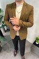 Turbo Herring-Bone Tweed Imported Men Blazer