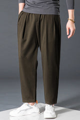 Turbo Comfort Front Plate SlimFit Trouser In Olive Green