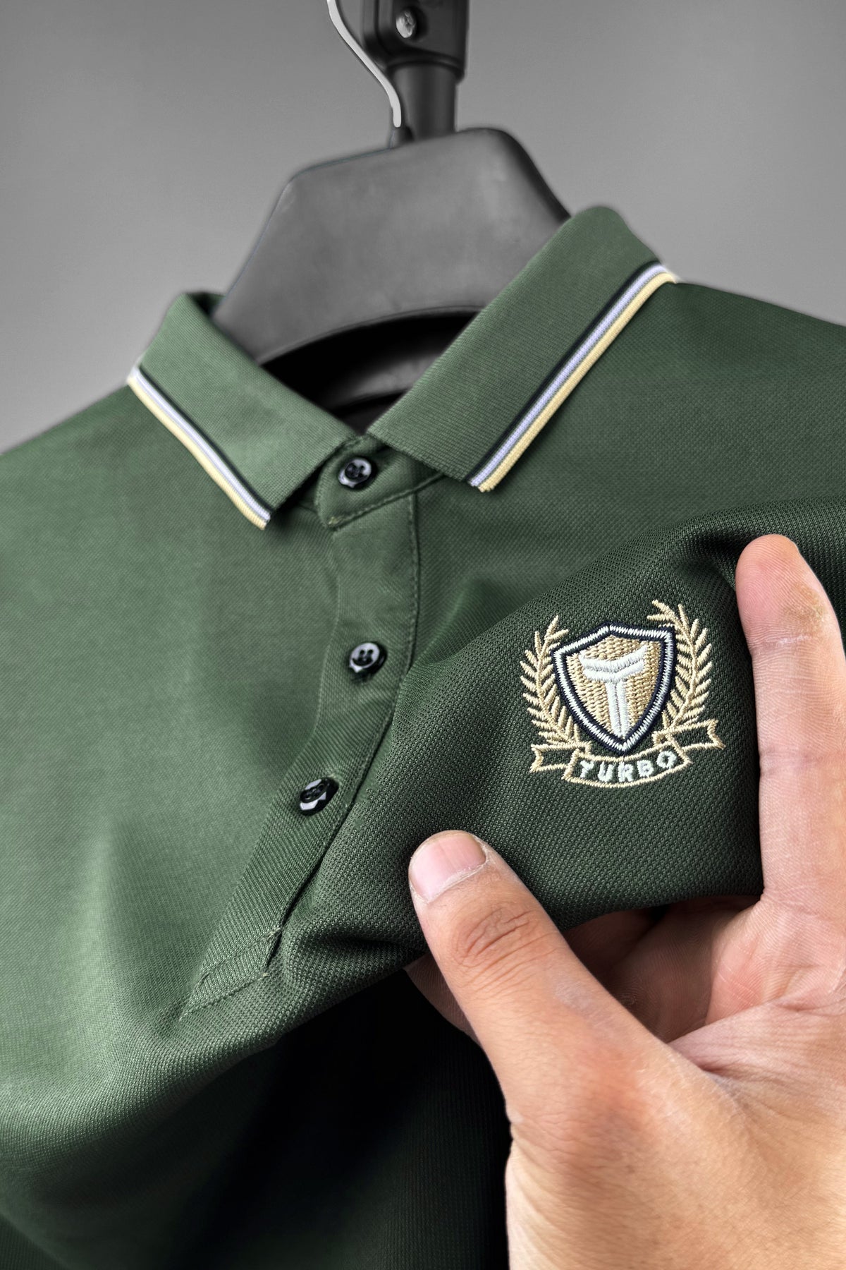 Turbo Pure Passion Men's Polo Shirt In Olive