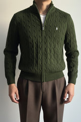 Turbo Cable Knit Imported Men's Sweater
