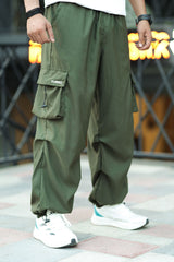 Turbo Pocket Style Imp Baggy Trouser In Olive