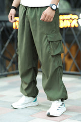 Turbo Pocket Style Imp Baggy Trouser In Olive