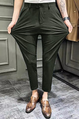 Olive Green Stretchable Chino - Sleek and Stylish