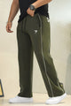 Gym Shrk Wide-Leg With White Piping Loose Bottom Trouser
