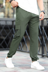 Adds Micro Stretch Slimfit Imported Sportswear Trouser In Olive