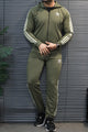Adds Contrast Triple-Stripe Hooded Men's Co-Ord Set