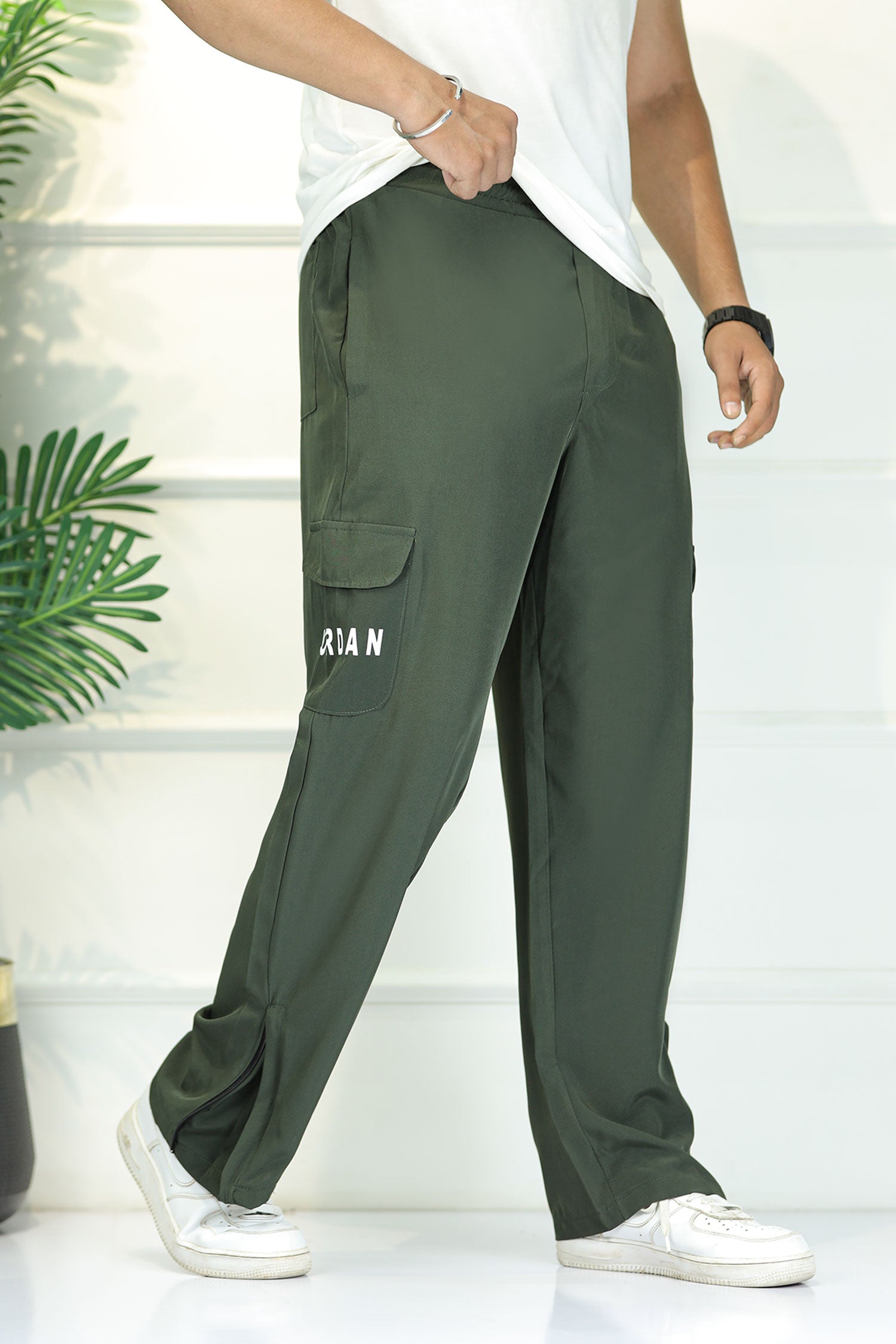Jrdn 'Flare-Zip' Tactical Cargo-Style Micron Sportswear Trouser