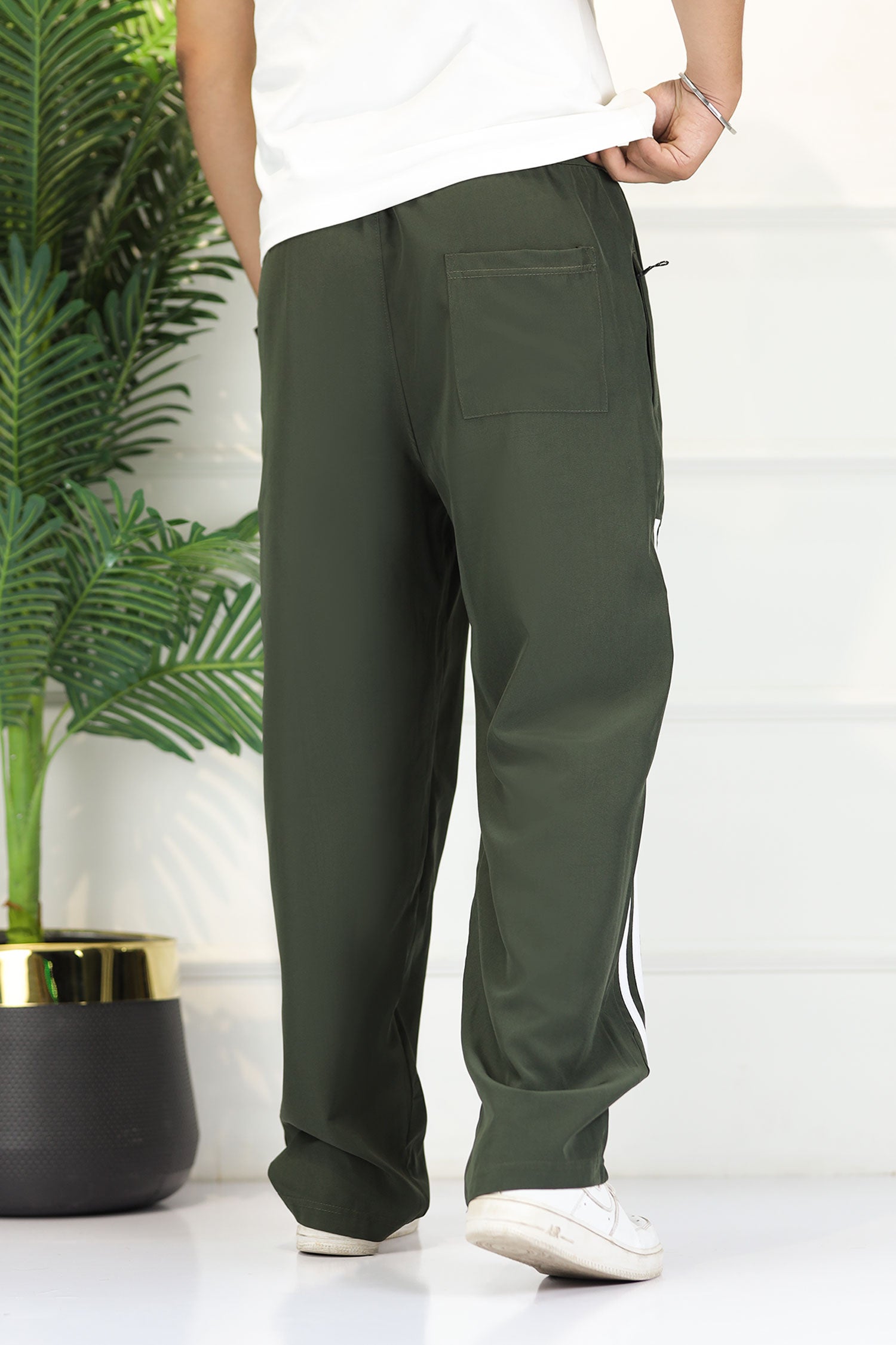 Adidas Micro-Tech Half Stripes Loose Bottom Trouser