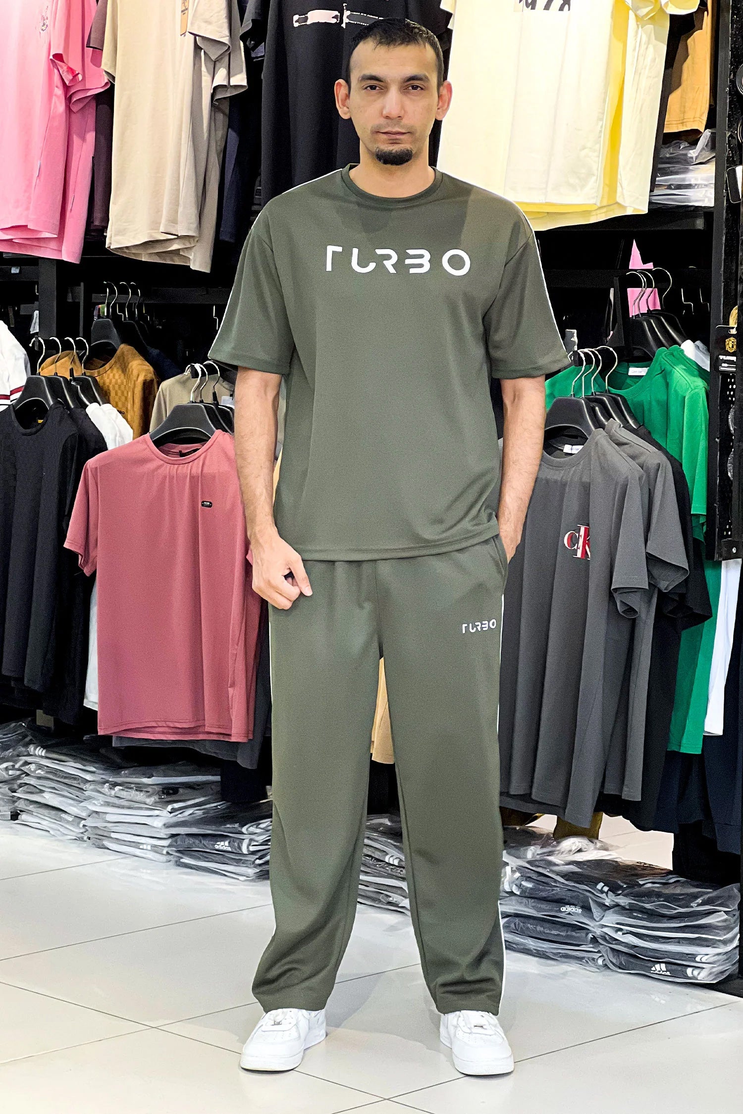 Turbo Front Slogan Oversize Quick-Dry Tracksuit