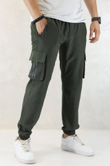 Adds Micro Stretch Slimfit Imported Sportswear Trouser In Olive