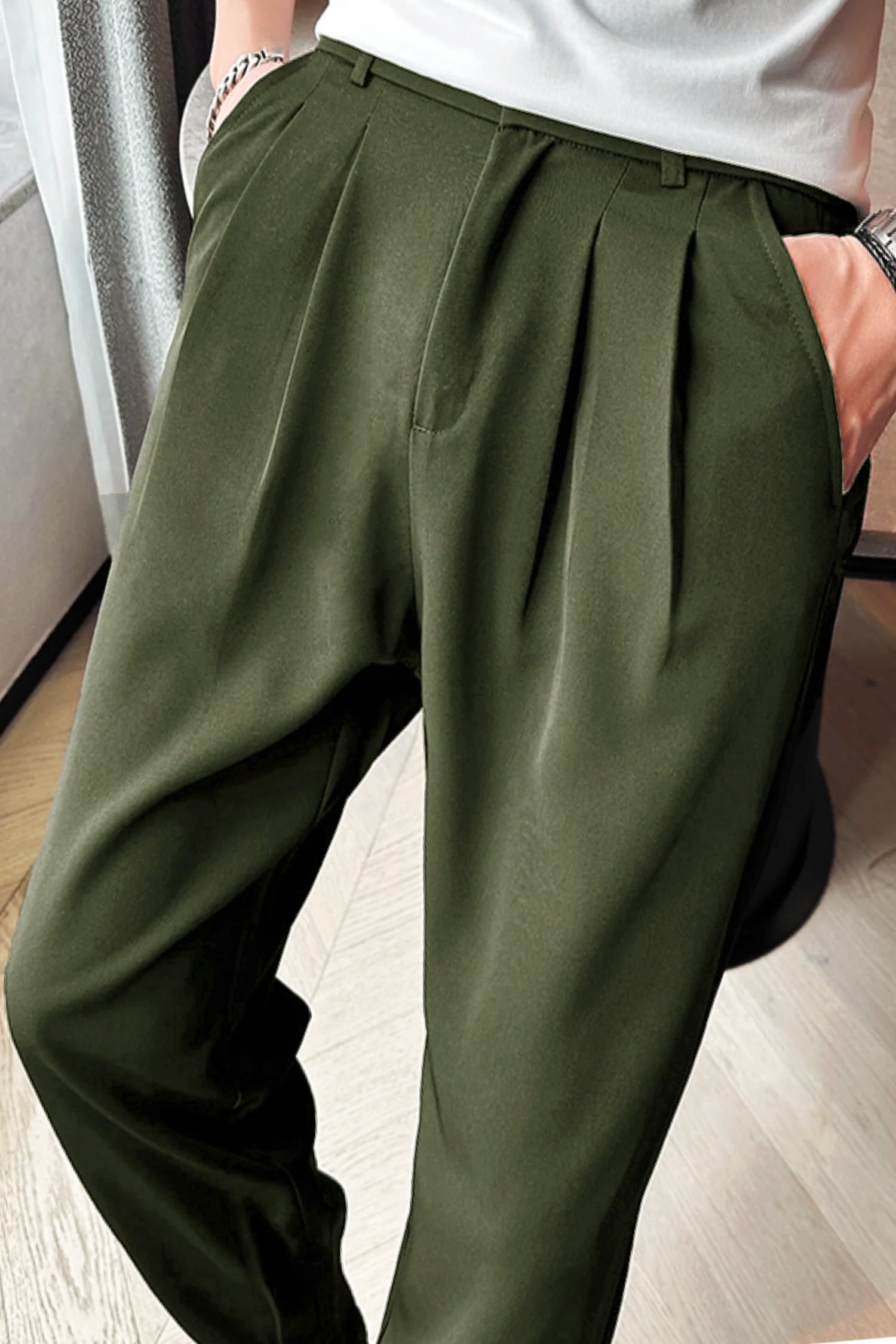 Safari Style Men's Carrot Fit Cotton Pant