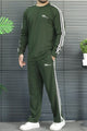 Turbo Ordinary Round-Neck Men's Co-Ord Set In Olive