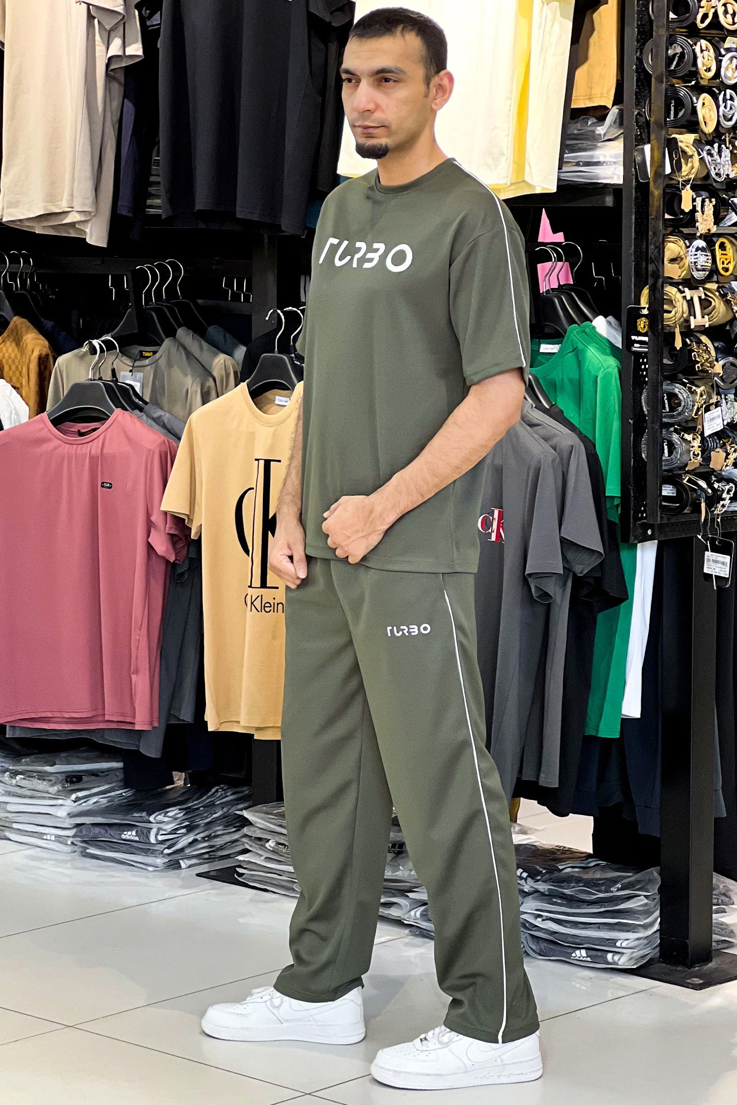 Turbo Front Slogan Oversize Quick-Dry Tracksuit