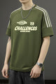Athletic Inspired Round Neck T-shirt In Olive