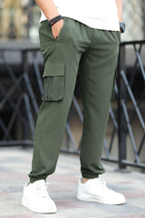 Adds Micro Stretch Slimfit Imported Sportswear Trouser In Olive