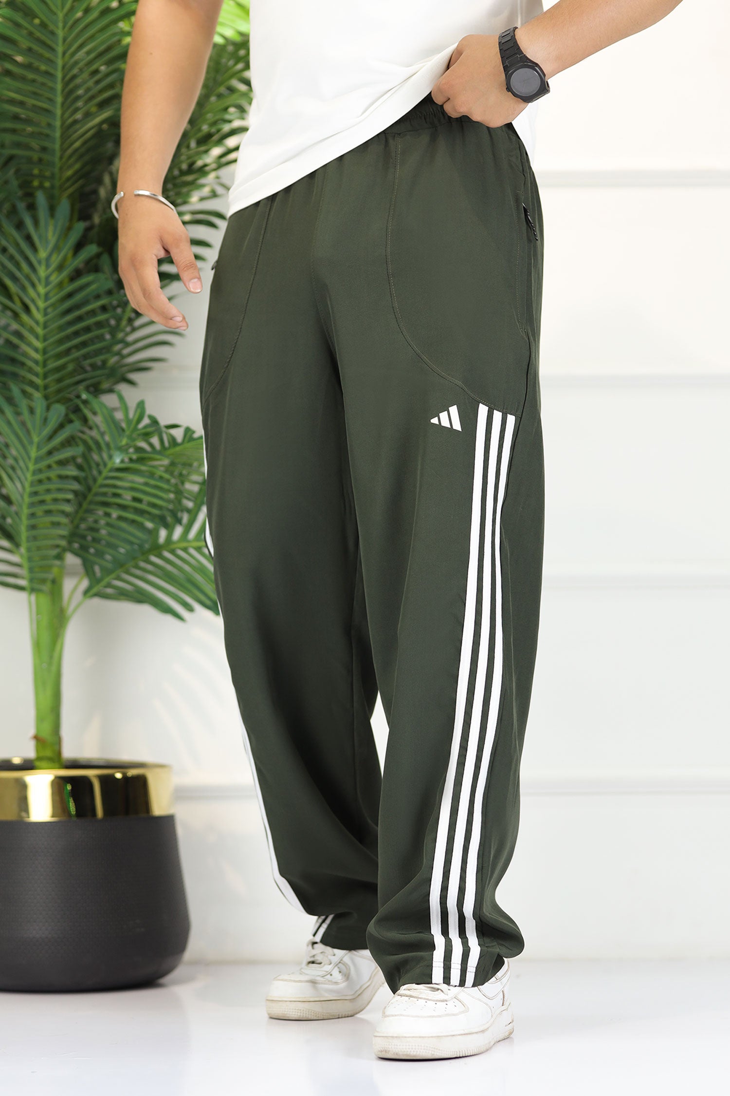 Adidas Micro-Tech Half Stripes Loose Bottom Trouser