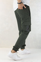 Adds Micro Stretch Slimfit Imported Sportswear Trouser In Olive