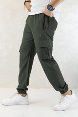 Adds Micro Stretch Slimfit Imported Sportswear Trouser In Olive