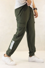 Pma x Nke Chic Micro 7 Pockets Cargo Trouser In Olive