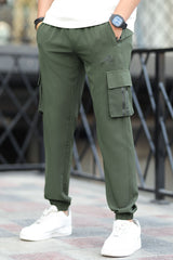 Adds Micro Stretch Slimfit Imported Sportswear Trouser In Olive